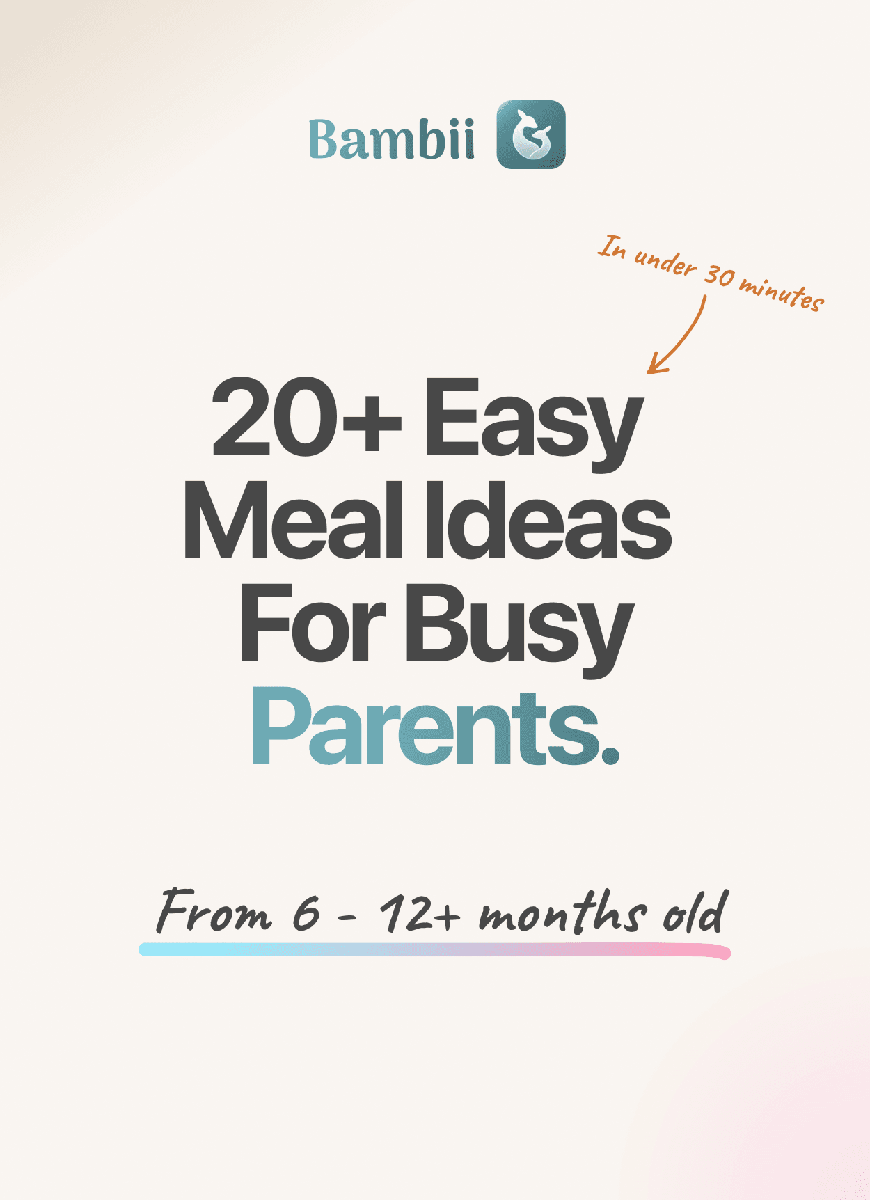 20+ Easy Meal Ideas for Busy Parents — Bambii ebook cover