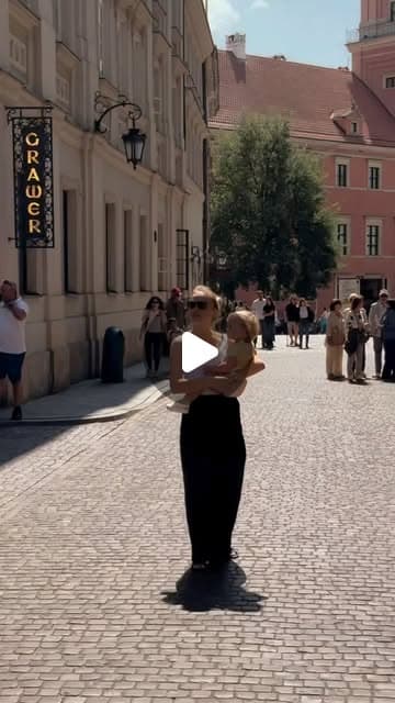 A parent and baby out exploring, wherever the day takes them.
