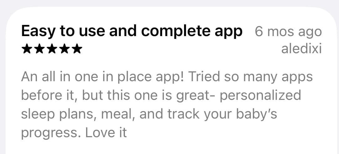 Five-star App Store review of Bambii